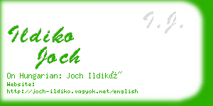 ildiko joch business card